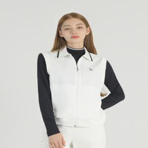 헤지스 골프 여성 [[25SS]] HWJU5A212OW [가격인하]화이트 여성 하이브리드 져지 집업 베스트