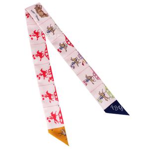 [무료배송/당일출고] 스카프 트윌리 실크 Hermes Parade twilly 로즈