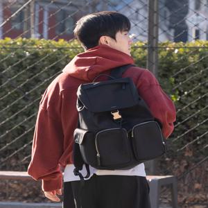 JUBA5E922BK [삭형콜라보] ROGAN 로건 블랙 나일론 백팩