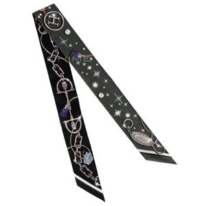 [무료배송/당일출고] 스카프 트윌리 실크 C`est la Fete twilly 카키/블랙