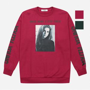 여성 포토프린팅 오버핏 맨투맨 (NTI603)