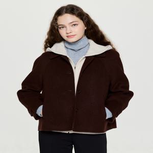 헤지스 여성 [[25FW]] HSCO5D903W2 [시즌오프]캐시미어 블렌디드 발마칸 핸드메이드 숏코트 브