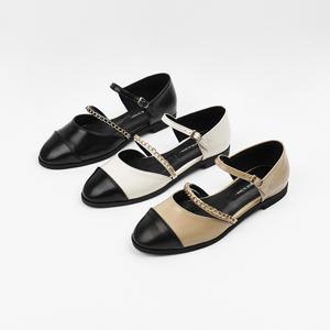 신난다슈 여성 플랫 슈즈 2cm 여자 메리제인 구두 펌프스 단화 투톤 SKE261015