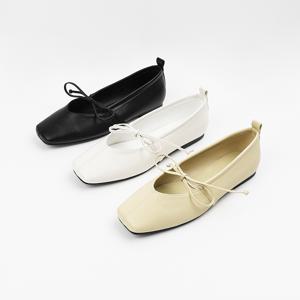 신난다슈 여성 리본 플랫 슈즈 1cm 발편한 메리제인 구두 펌프스 단화LN2686037
