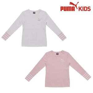 푸마 여아 소매포인트 긴팔 티셔츠 940300-0103