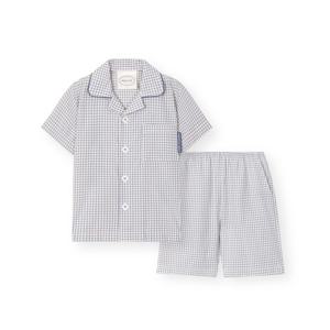 아동 H142 블루프레임 반소매 파자마 세트