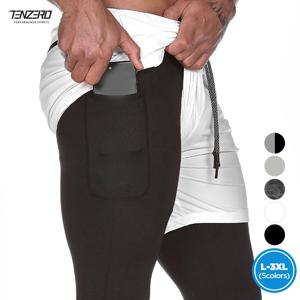 남성 런닝 반바지레깅스 헬스복 트레이닝바지 레이어드