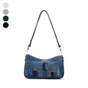 [게스][26SS] 캐씨_KASSIE 데님 투포켓 숄더백 HQ1A3A56