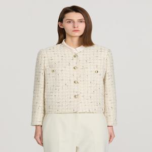 [정가408000원] 배색 글리터 트뒤드 자켓 SWWJKP11080