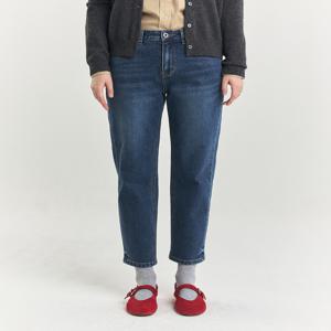 헤지스 여성 [[24FW]] HSPA4C784N2 [반값[데님][배기핏] 네이비 데님 팬츠