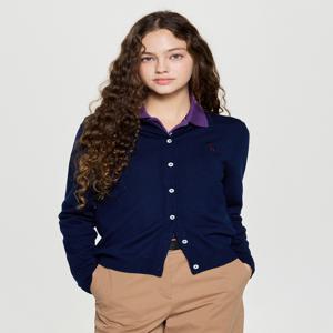 헤지스 여성 [[25FW]] HSSW5D001N3 [시즌오프]울100 카라 가디건 다크네이비