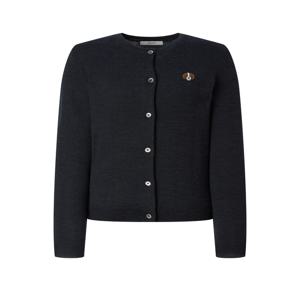 헤지스 여성 [[25FW]] HSSW5DC75CG [시즌오프][HAZZYS HARRY] 해리 자수 라운드넥 가디건 차콜그레이