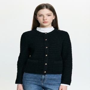 헤지스 여성 [[26SS]] HSSW6A101BK [이달의헤지스/인기급상승] 트위드 가디건 블랙