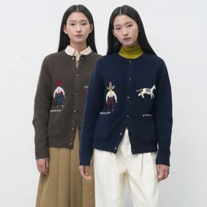 카우보이 크루넥 가디건 4COL / SBE4U04013_W