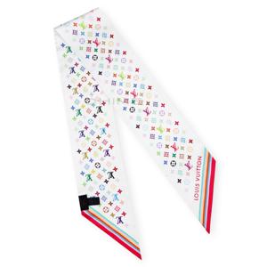 루이비통 스카프 방도 무라카미 라발리에르 실크 모노그램 화이트