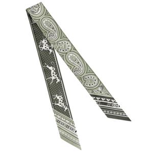 스카프 CHEVL DE COEUR BANDANA TWILLY 트윌리 실크 카키