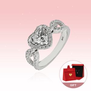 14K/18K 하트헤일로 1캐럿 랩다이아몬드 반지