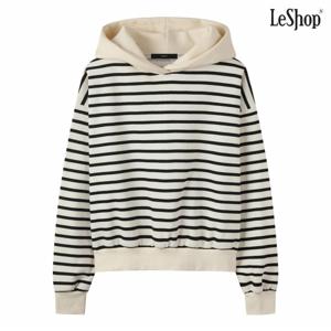 정상가:79,000원 ㅣ 스트라이프 후드 기모 배색 티셔츠 (DP4LW001A)