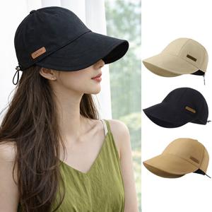 스트링 버킷햇 여성 봄 여름 햇빛 차단 와이드챙 보넷 벙거지 햇 모자