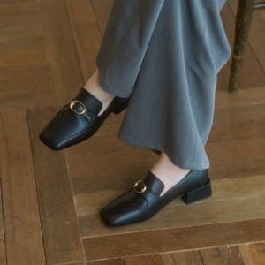 스퀘어 토 버클 스트랩 클래식 로퍼 412419005 (3.5cm/2colors)