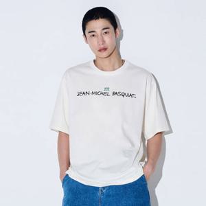 남녀공용 바스키아 로고 반팔 티셔츠 FOBTS281