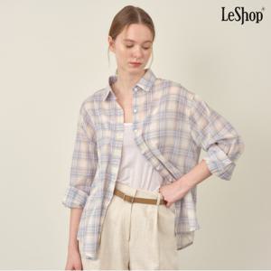 정상가:59,000원ㅣ데일리 루즈핏 체크 패턴 긴팔 셔츠 (DP2BA031A)