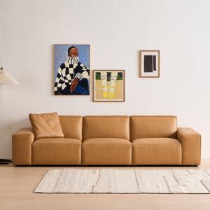 [추가쿠폰]세계가구 캐러멜 4인 패브릭 소파