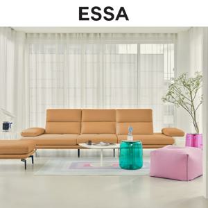 마제티 4인 스윙기능 프라우 소가죽 소파+스툴