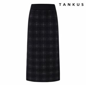 정상가 79,000원 H라인 체크 밴딩 롱 스커트 (TX4SK004L0)