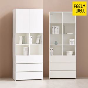 E0자재 RH2057 레아 책장 수납장 800 (서랍셋수납형)