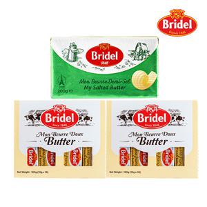 브리델 포션버터 160g(10gX16개입) 2개 +가염버터 200g 1개