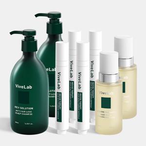 [매드PICK]  두피앰플 15ml 4개+두피 영양제 100ml 2개 + 초록 탈모 샴푸 500ml 2개