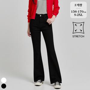 [브리치]  / (찐코튼23탄) 스판 밴딩 블랙진 부츠컷 팬츠 (P2509)