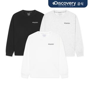 [디스커버리] 키즈 프레시벤트 에센셜 스몰로고 긴팔티셔츠 3종 택1