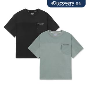 [디스커버리] 키즈 프레시벤트 전면포켓 하이브리드 반팔티셔츠 2종 택1