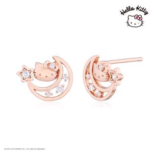 헬로키티주얼리 위시풀문컬렉션 초승달 실버 귀걸이 HLSE324-P