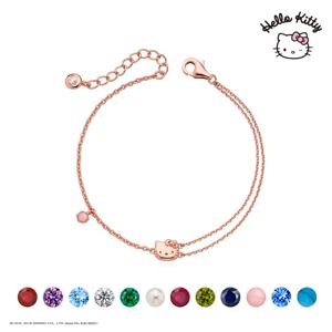 헬로키티주얼리 실버 시그니처 탄생석 두줄 팔찌 12종 택1 (HLBR238_12)
