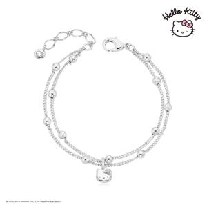 헬로키티주얼리 키티 볼 링크 두줄 팔찌(화이트) HLBR235-W