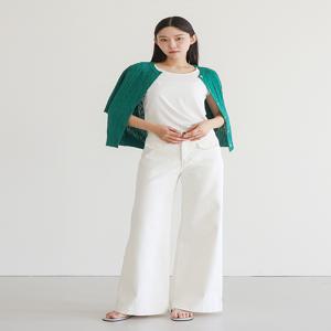 U넥 슬리브리스 이너 탑