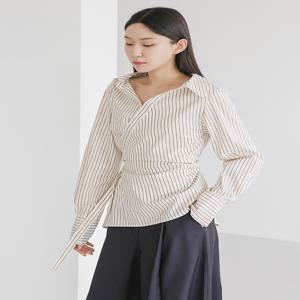 스트라이프 랩 셔츠