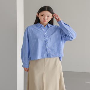 머핀 코튼 스트라이프 셔츠