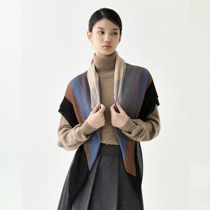 [최초가 89000원] 헤리티지 플리츠 패턴 스카프_HPSCF124G54