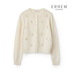 26 SS 캐시미어 100 멀티 비딩 자수 가디건 1종