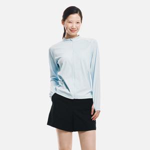 우먼 에센셜 릴렉스핏 집업 래쉬가드 아쿠아블루 (B6SWWZR001AQB)