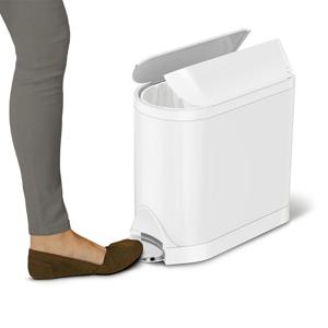 [Simplehuman] 디럭스 버터플라이 페달 휴지통_10L_화이트 / SPH-CW2042