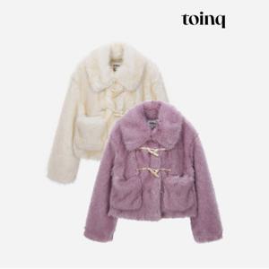 [toinq] 토글 버튼 투톤 페이크 퍼 자켓(T239MLT907W)
