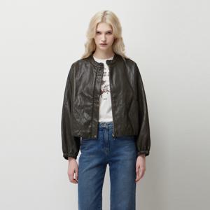 [본사] [Online Exclusive] 페이크 레더 블루종 점퍼_SALEE1611BR