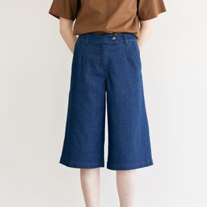 [최초가 59000원] [55~88] 데님 와이드 버뮤다 팬츠