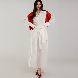 D5207 스트랩 세트 셔츠 원피스