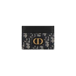 MUST IT_디올 30 몽테인 5 슬롯 카드 홀더 블루 디올 오블리크 자카드 S2152UTZQM928